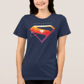 Sunset Solar Superman Shield Tri-Blend Shirt (Voorkant)