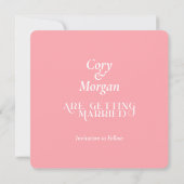 Sunset Solid Pink Wedding|Save the Date (Achterkant)