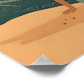 Sunset Solitude – Minimalistische Kust Uitzicht Pr Poster (Hoek)