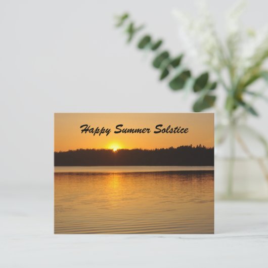 Sunset Solstice Greeting Briefkaart (Staand voorkant)