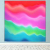 "Sunset Sorbet" Kleurrijke Abstracte Kunst Canvas Afdruk (Insitu (Houten vloer))