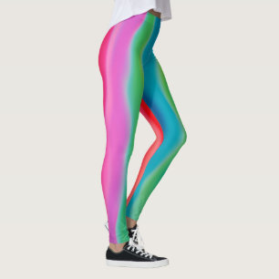 "Sunset Sorbet" Kleurrijke Abstracte Kunst   Leggings