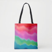 "Sunset Sorbet" Kleurrijke Abstracte Kunst Tote Bag (Voorkant)