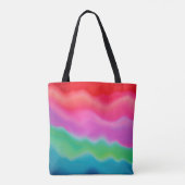 "Sunset Sorbet" Kleurrijke Abstracte Kunst Tote Bag (Achterkant)