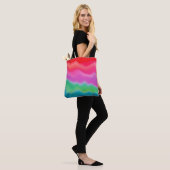 "Sunset Sorbet" Kleurrijke Abstracte Kunst Tote Bag (Op model)