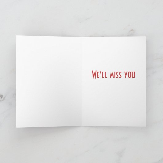 Sunset 'Sorry dat je weggaat' kaart sinaasappel (Binnen)