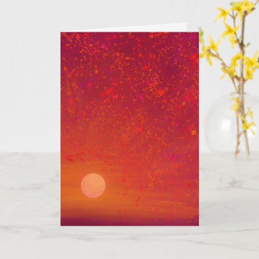 Sunset Soul Greeting Card Kaart (Gele Bloem)
