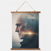 Sunset Soul: Ocean Horizon Portret Hangend Wandkleed (Voorkant)