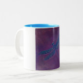 Sunset Sparkle Dragonfly Tweekleurige Koffiemok (Voorkant links)