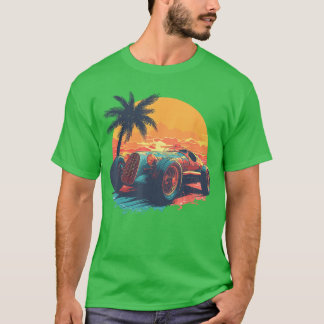 Sunset Speedster Retro Race Enthousiasteling Auto T-shirt