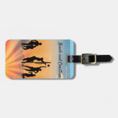 Sunset Spike-Canvas tas Bagagelabel (Voorkant horizontaal)