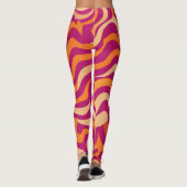 Sunset Splash Wavy Lines Leggings (Achterkant)