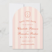 Sunset Spritz Stripes Foto Bewaar de datum Kaart (Voorkant)