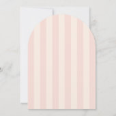 Sunset Spritz Stripes Monogram Crest Wedding Kaart (Achterkant)