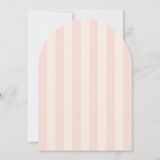 Sunset Spritz Stripes Monogram Crest Wedding Kaart (Achterkant)