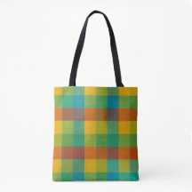 Sunset Squares – Kleurrijk Geruit Tas B