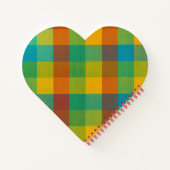 Sunset Squares – Kleurrijke geplakte hartvormige n Notitieboek (Achterkant)