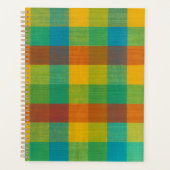 Sunset Squares - Kleurrijke geruite dagelijkse pla Planner (Voorkant)