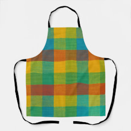 Sunset Squares – Kleurrijke Plaid Keuken Schort