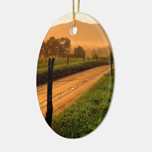 Sunset Ss Lane bij Cades Cove Nationa Keramisch Ornament (Links)