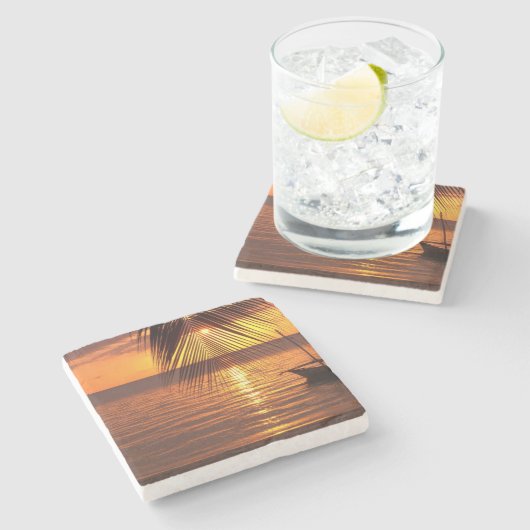 Sunset Stenen Onderzetter (Zijkant)