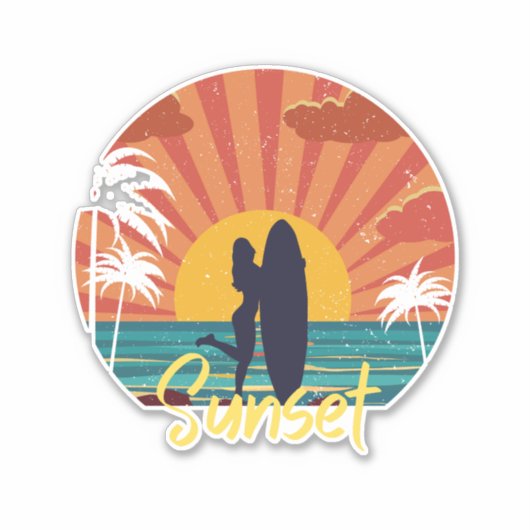 Sunset Sticker (Voorkant)