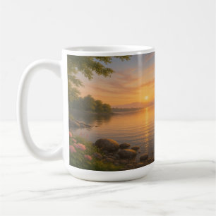 Sunset Stillness bij het meer Koffiemok