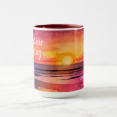Sunset strand gepersonaliseerde avontuur koffie mo mok (Midden)