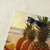 Sunset strand tropische oceaan fotocollage strandlaken (In situ)