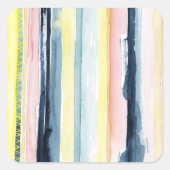 Sunset Stream I Vierkante Sticker (Voorkant)