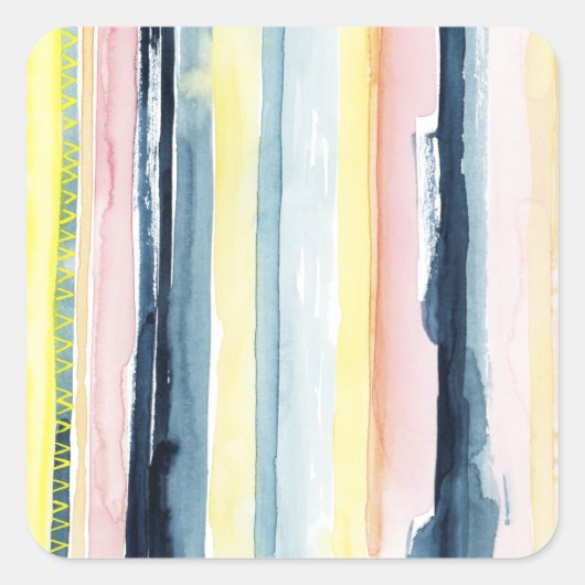 Sunset Stream I Vierkante Sticker (Voorkant)