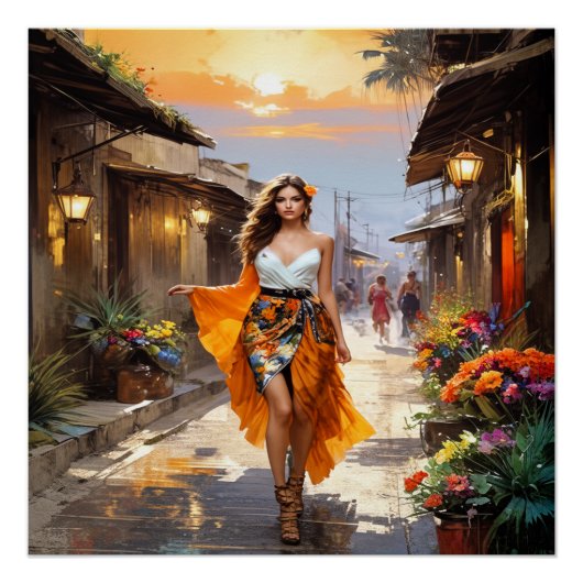 Sunset Street Fashion Perfect Poster (Voorkant)