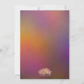 Sunset String Lights met Floral Bouquet Sweet 16 Kaart (Achterkant)