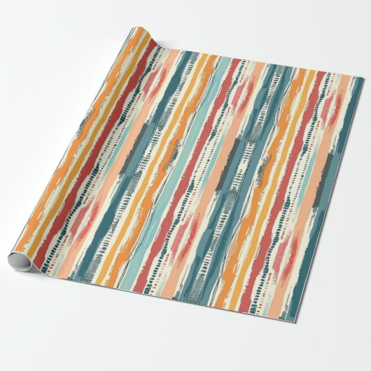 Sunset Stripe Serenade inpakpapier (Uitgerold)