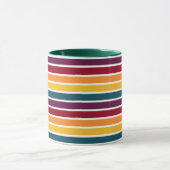 Sunset Stripes Dark Green Combo Mok (Midden)