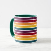 Sunset Stripes Dark Green Combo Mok (Voorkant links)