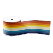 Sunset Stripes Kleurrijke Regenboog Grosgrain Lint (Spoel)