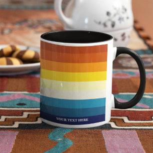 Sunset Stripes Kleurrijke Regenboog Mok