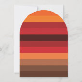 Sunset Stripes Summer Wedding Kaart (Achterkant)