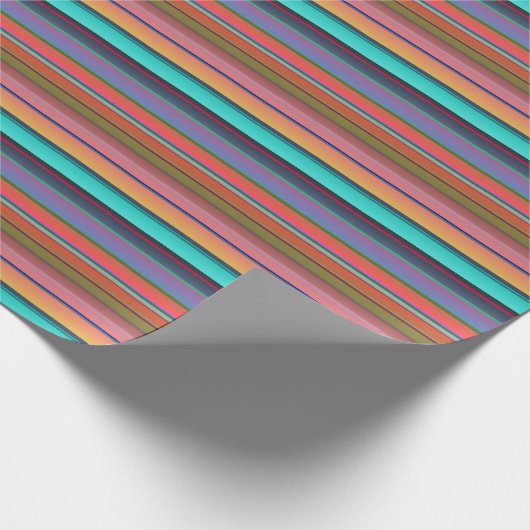Sunset Stripes Wrapping Paper Cadeaupapier (Hoek)