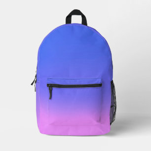 Sunset Style Roze Blauw Ombre Bedrukte Rugzak