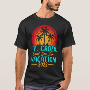 Sunset Summer Vacation 2022 Virgin Island St. Croi T-shirt