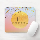 Sunset Sunrise Confetti Glitter Moon Waterverf Muismat (Met muis)