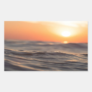 Sunset Sunrise Dawn op strand Rechthoekige Sticker