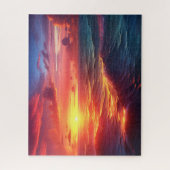 Sunset Sunrise Sundown Ocean Waves Natuur Zee Legpuzzel (Verticaal)