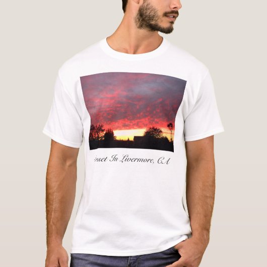 Sunset, Sunset in Livermore, CA T-shirt (Voorkant)