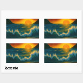 Sunset Surf – Bold Ocean Wave Art Sticker (Vel)