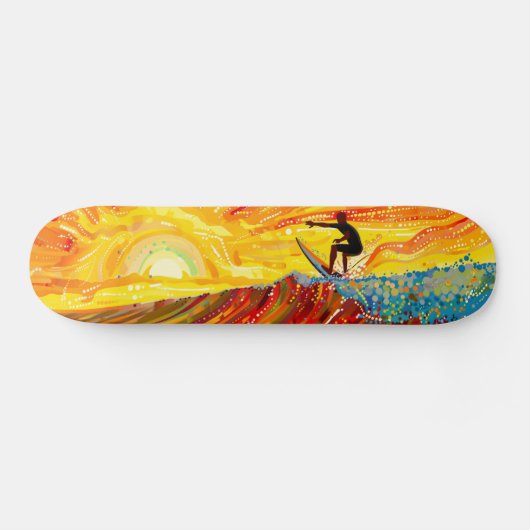 Sunset Surf: De Wave Rider Board Persoonlijk Skateboard (Horizontaal)