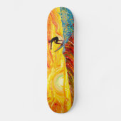 Sunset Surf: De Wave Rider Board Persoonlijk Skateboard (Voorkant)