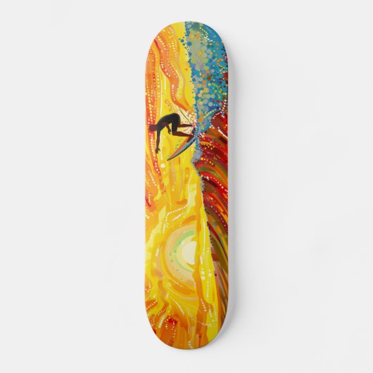 Sunset Surf: De Wave Rider Board Persoonlijk Skateboard (Voorkant)